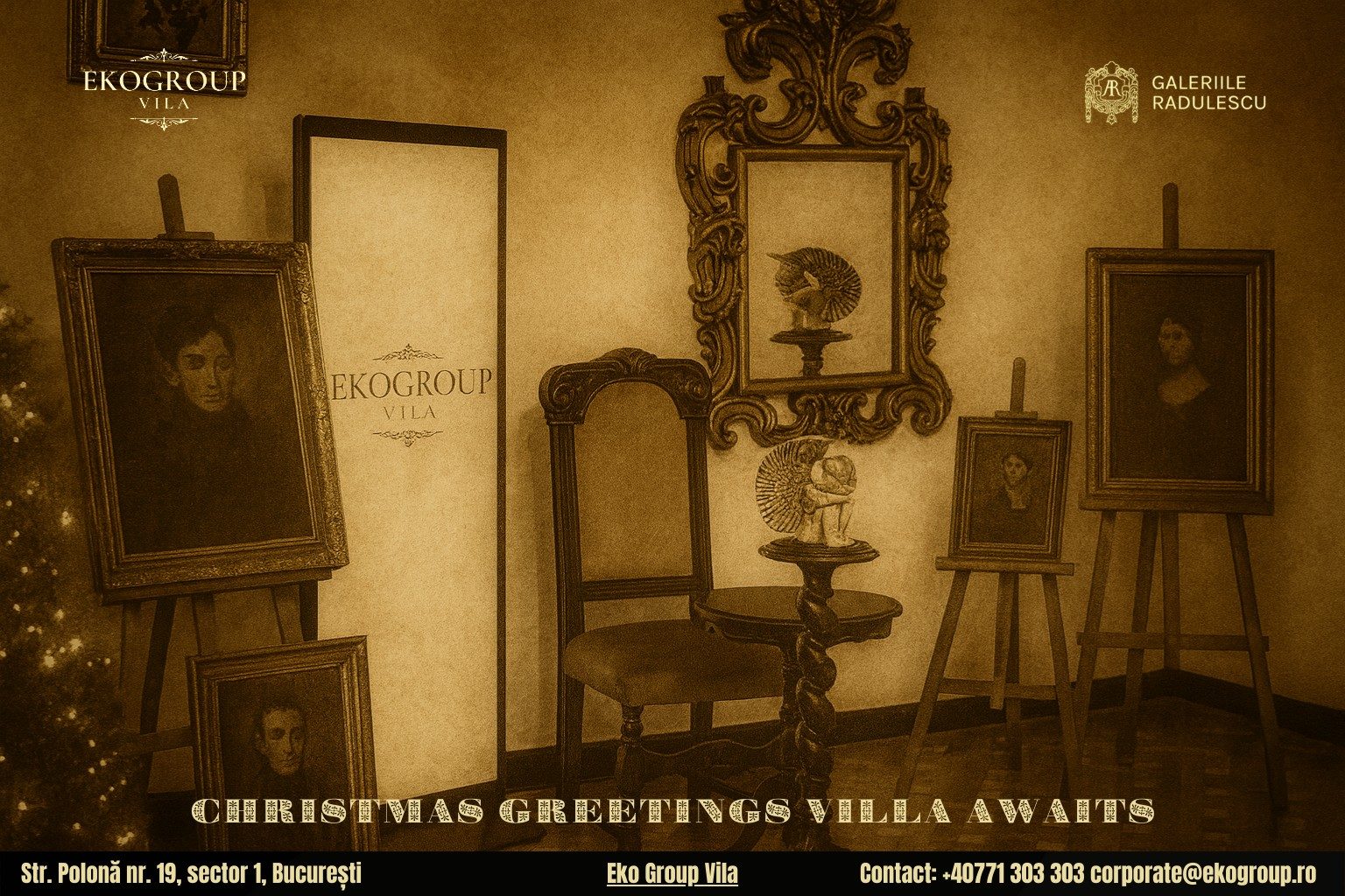 Urări de Crăciun cu parfum interbelic, în atmosfera fermecătoare a Crăciunului anilor ’30 la Eko Group Vila